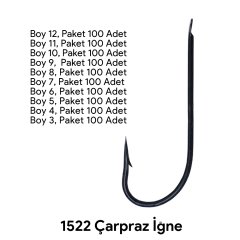 Shogun 1522 Çapraz Siyah iğne 100 pcs