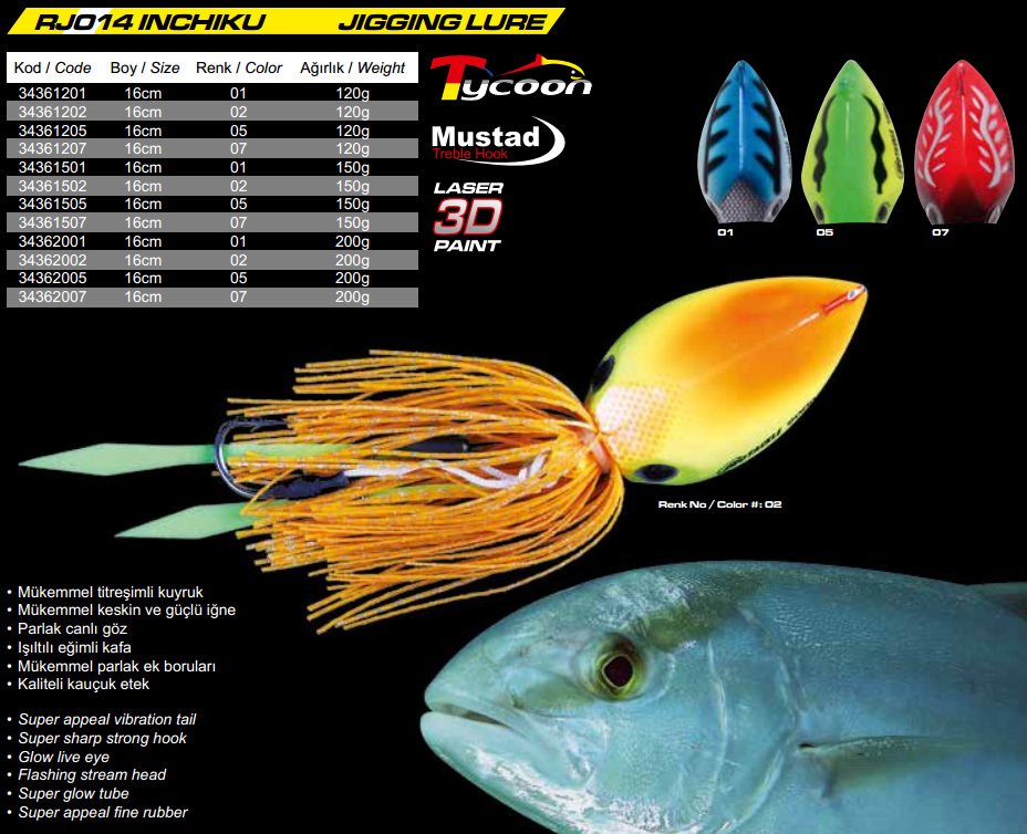Protackle RJ014 Jig yemi 16 cm